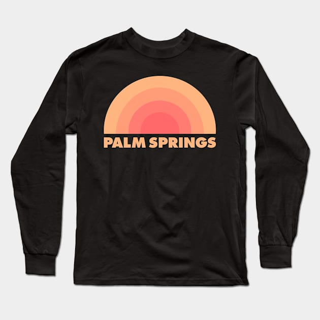 Retro Palm Springs Long Sleeve T-Shirt by vouch wiry